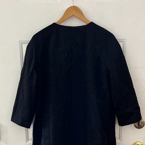 Talbots Woman's Plus-Size Black Tapestry Long-Lined Jacket/Cardigan Sz 16 - Picture 5 of 10